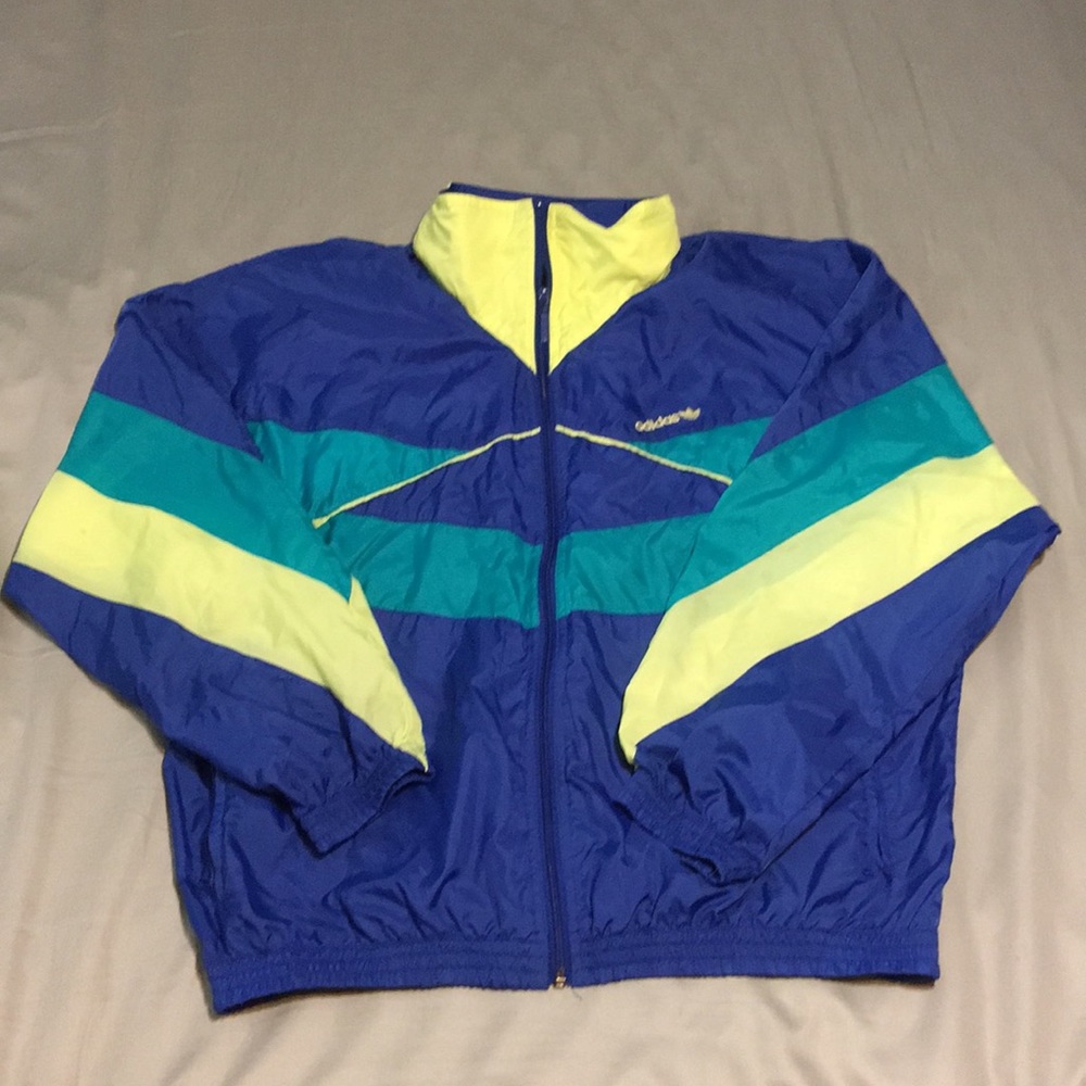 Vintage Adidas Windbreaker zip up Jacket Large
